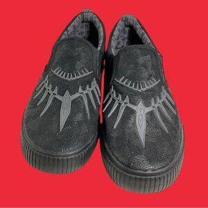 Black Panther Men’s Size 12 Canvas Character Detailing Slip On Casual Shoes